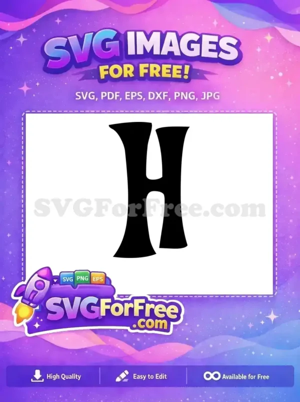 Free Bold Letter Free H Initial Fonts Free SVG 1