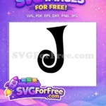 Free Black Swirl Free Letter J Fonts Free SVG - Instant Download