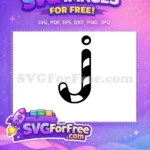 Free Striped Letter J Free Initial Monogram Fonts Free SVG - Instant Download
