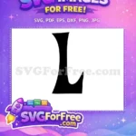 Free Black Letter L Free Bold Font Alphabet Free SVG 3 - Instant Download
