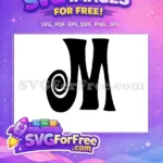 Free Swirling Lines Free Curvy Letter Fonts Free SVG - Instant Download