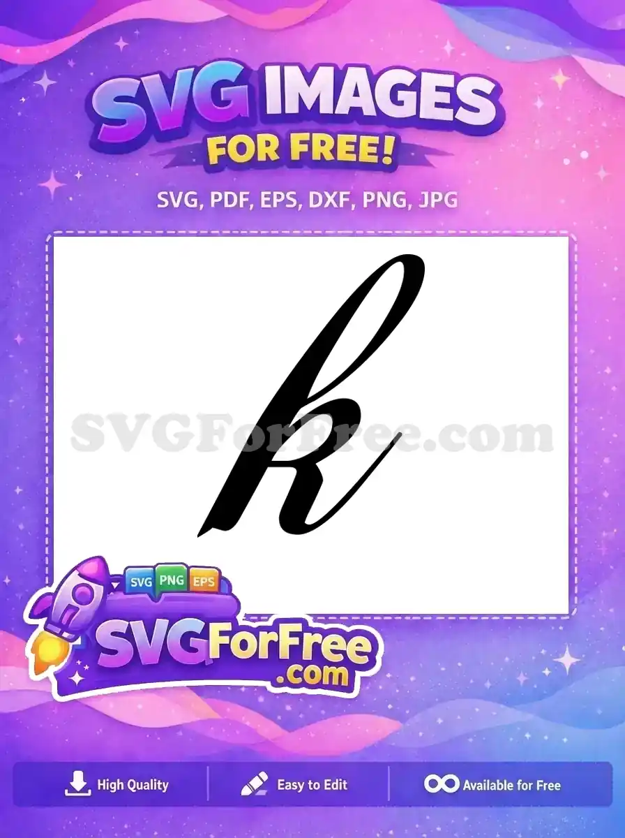 Free Calligraphy Initial Free Letter K Font Free SVG