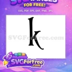 Free Black Letter K Free Alphabet Initial Fonts Free SVG 4 - Instant Download