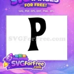 Free Black Letter P Free Alphabet Initial Fonts Free SVG - Instant Download