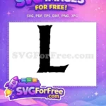 Free Distressed Letter L Free Alphabet Font Free SVG - Instant Download