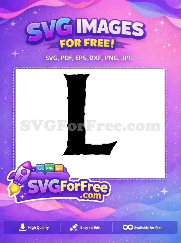 Free Distressed Letter L Free Alphabet Font Free SVG