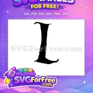 Free Black Letter L Free Initial Monogram Fonts Free SVG 3