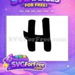 Free Bold Letter Free H Initial Alphabet Free SVG - Instant Download