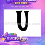 Free Letter U Free Black Bold Fonts Free SVG 1 - Instant Download
