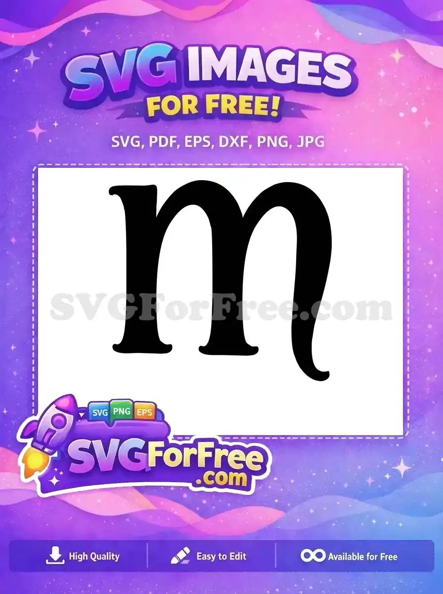 Free Black Letter M Free Bold Font Alphabet Free SVG 3