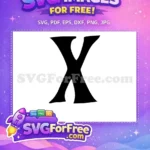 Free Black Letter X Free Alphabet Initial Fonts Free SVG 2 - Instant Download