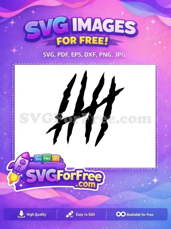 Free Sharp Claw Marks Free Black Slashes Wolverine Free SVG