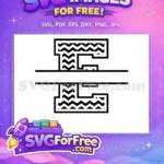 Free Monogram Font Free Chevron Letter E Initial Free SVG - Instant Download