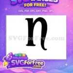 Free Black Letter N Free Initial Bold Alphabet Free SVG - Instant Download