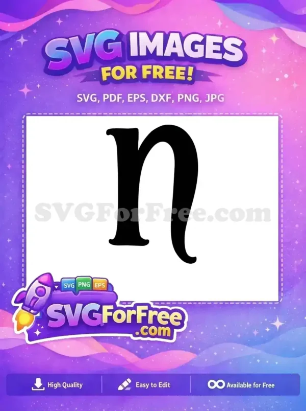 Free Black Letter N Free Initial Bold Alphabet Free SVG