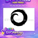 Free Brush Stroke Font Free Bold Circle Element Free SVG - Instant Download