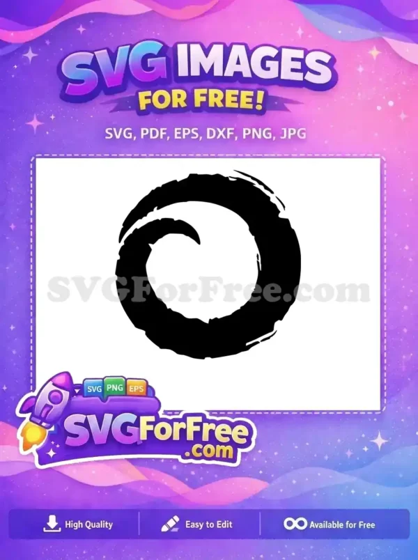Free Brush Stroke Font Free Bold Circle Element Free SVG