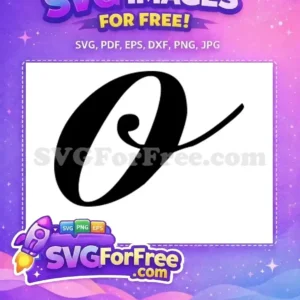 Free Black Calligraphy Letter Free Initial O Fonts Free SVG