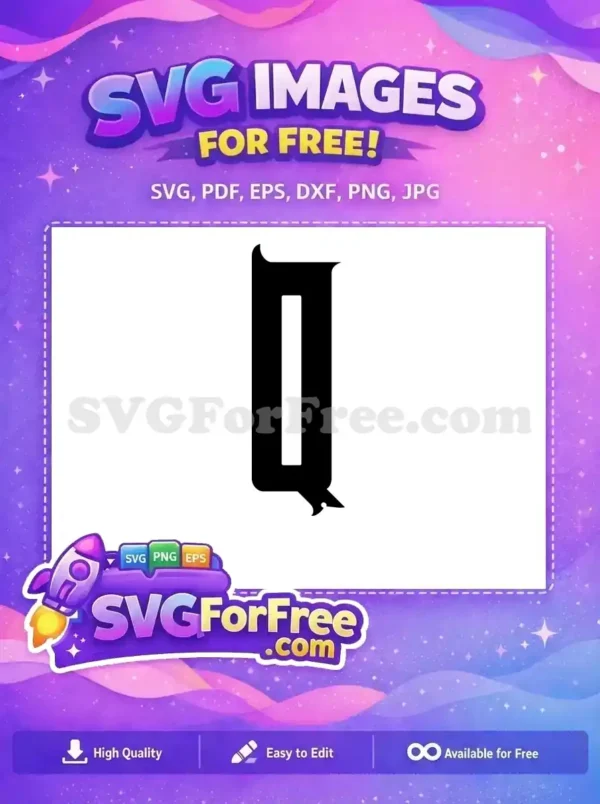 Free Letter Q Free Black Font Alphabet Free SVG