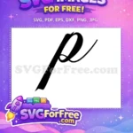 Free Black Letter P Free Monogram Initial Fonts Free SVG 2 - Instant Download