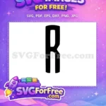 Free Black Letter R Free Bold Font Alphabet Free SVG 2 - Instant Download