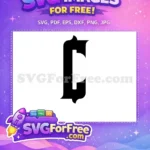 Free Letter C Free Black Font Bold Free SVG - Instant Download