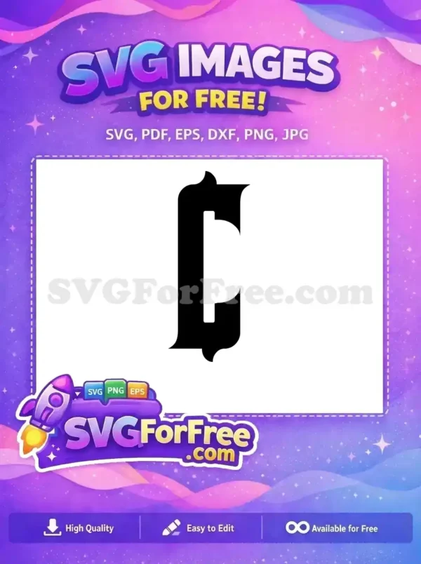 Free Letter C Free Black Font Alphabet Free SVG 3