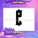 Free Blackletter Initial P Free Fancy Letter Fonts Free SVG - Instant Download