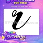 Free Uppercase Cursive Free Letter One Fonts Free SVG - Instant Download