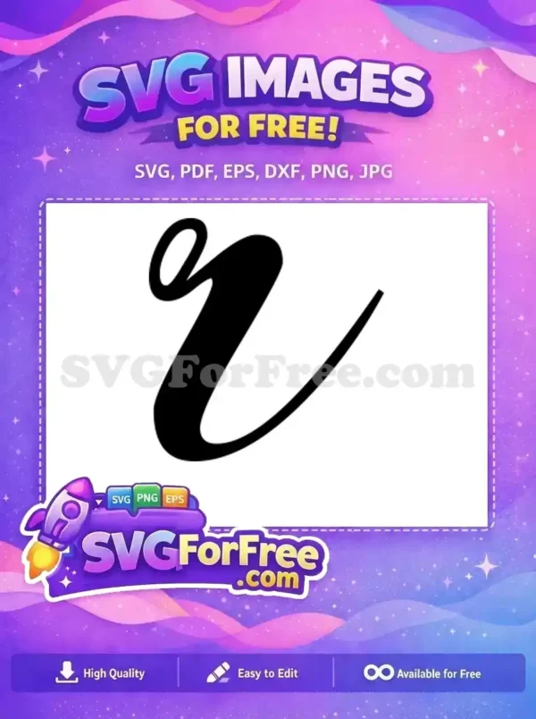 Free Uppercase Cursive Free Letter One Fonts Free SVG