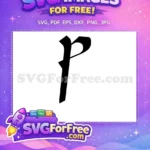 Free Black Letter P Free Initial Monogram Fonts Free SVG 4 - Instant Download