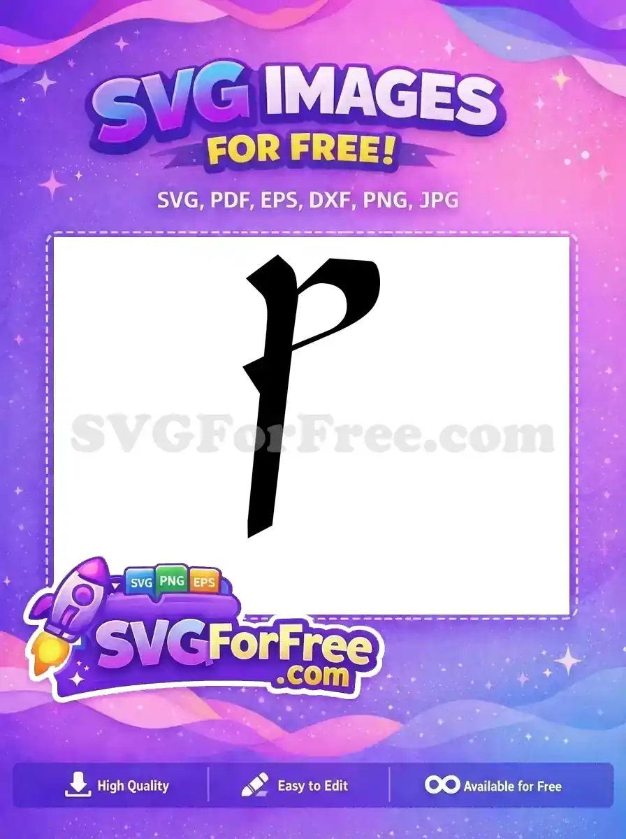 Free Black Letter P Free Initial Monogram Fonts Free SVG 4