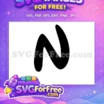 Free Black Letter N Free Bold Font Alphabet Free SVG 3 - Instant Download