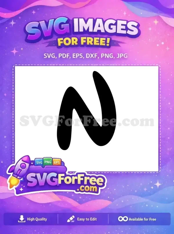 Free Black Letter N Free Bold Font Alphabet Free SVG 3