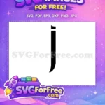 Free Black Letter J Free Bold Alphabet Fonts Free SVG - Instant Download
