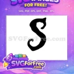 Free Letter S Free Cursive Font Alphabet Free SVG - Instant Download