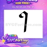 Free Black Number One Free Fonts Number 1 Free SVG 2 - Instant Download