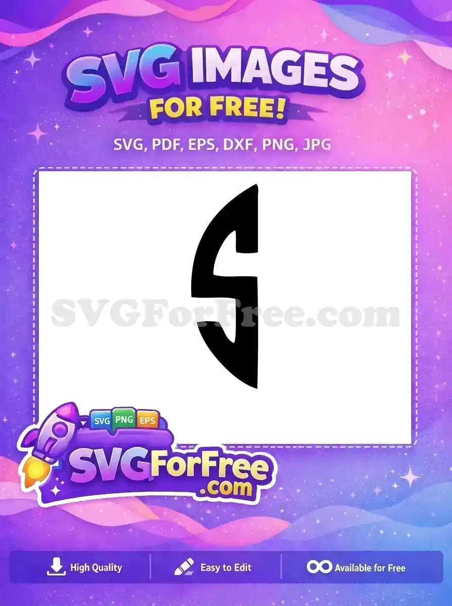 Free Black Bold Letter Free S Font Free SVG