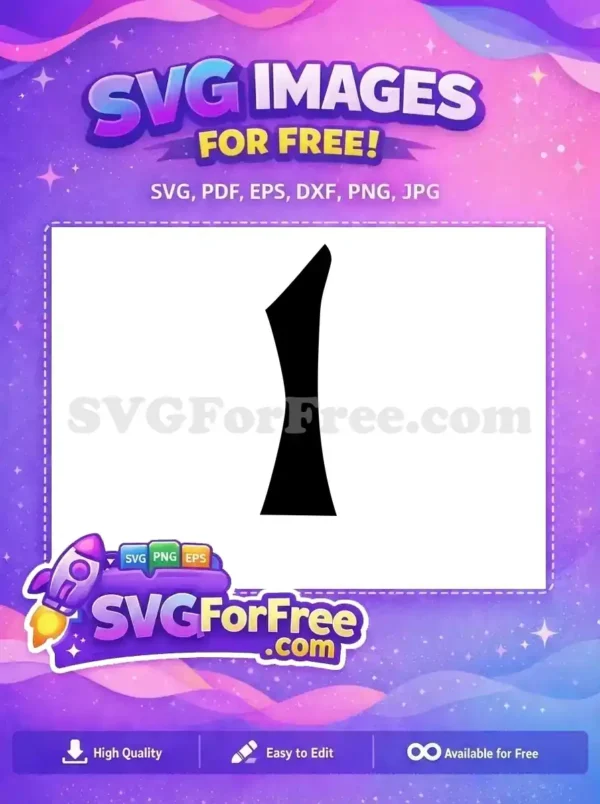 Free Number One Free Black Fonts One Free SVG