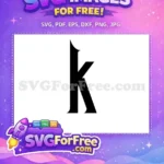 Free Black Letter K Free Initial Monogram Fonts Free SVG 3 - Instant Download