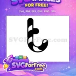 Free Candy Cane Font Free Letter T Christmas Free SVG - Instant Download