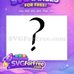 Free Black Question Mark Free Bold Fonts Sign Free SVG - Instant Download