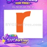 Free Orange Letter R Free Alphabet Font Free SVG - Instant Download