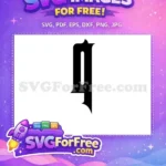 Free Number One Free Black Font Letter Free SVG 2 - Instant Download