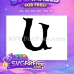 Free Black Letter U Free Initial Alphabet Font Free SVG - Instant Download