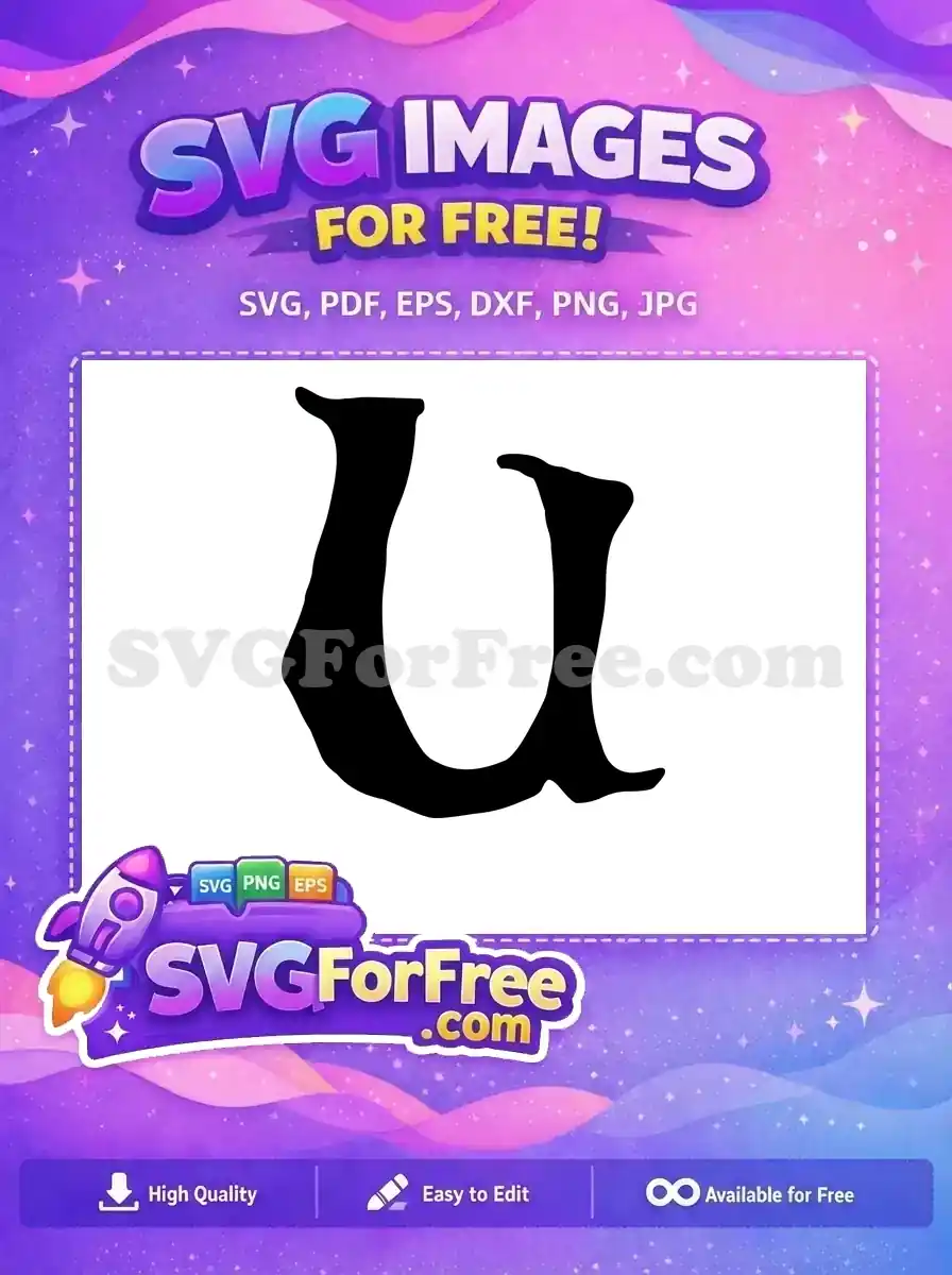 Free Black Letter U Free Initial Alphabet Font Free SVG