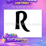 Free Bold Letter R Free Alphabet Initial Free SVG - Instant Download