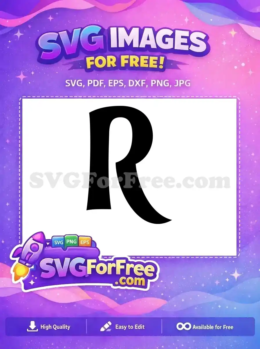 Free Bold Letter R Free Alphabet Initial Free SVG