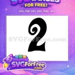 Free Number Two Bold Free Fonts Number Two Free SVG - Instant Download