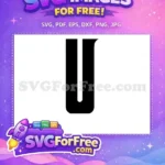 Free Initial U Free Bold Letter Fonts Free SVG - Instant Download